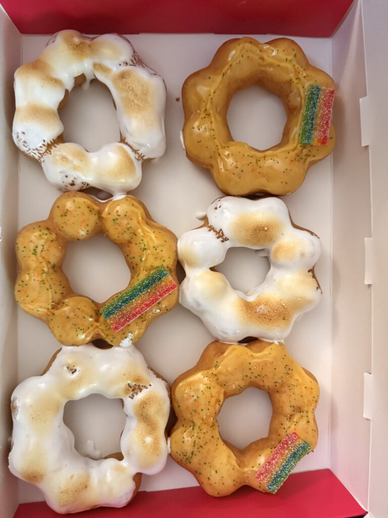 Peach Mango Mochi Donut
